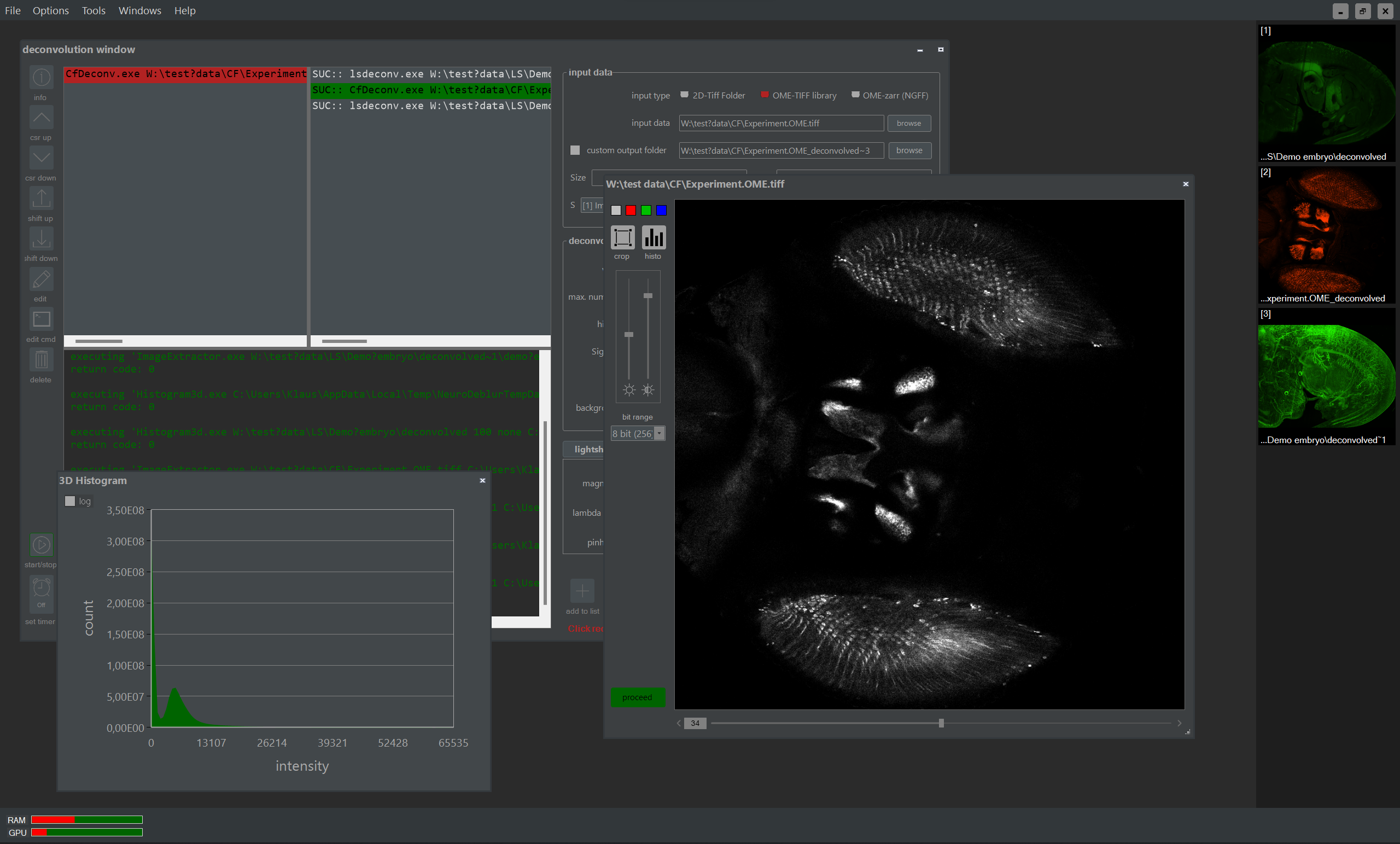 NovoDeblur main window